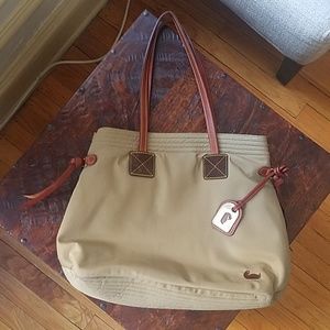 Dooney and Burke Khaki Nylon Tote